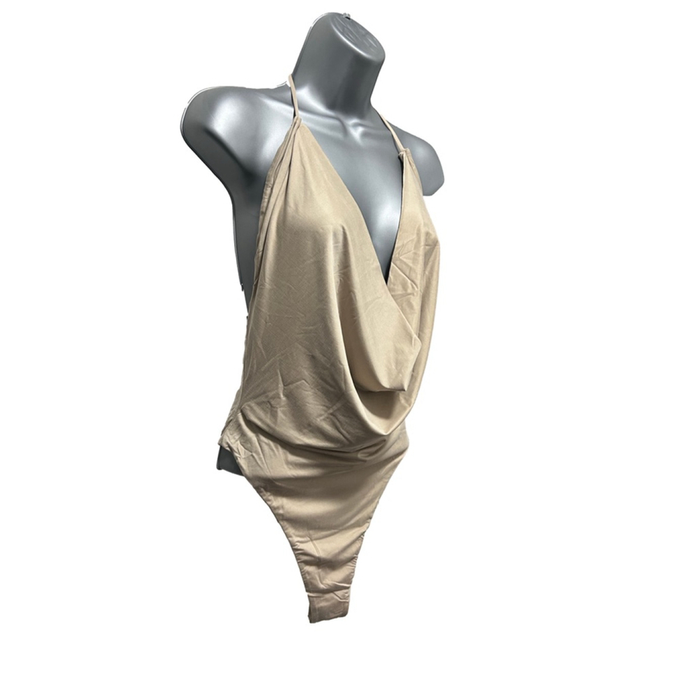 NWT Gauge81 Manaus Bodysuit Draped Bodice size medium in quicksand retails $415 - Picture 2 of 13